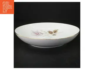 Blomsterdekoreret porcelænsskål fra Edelstein (str. 22 cm)