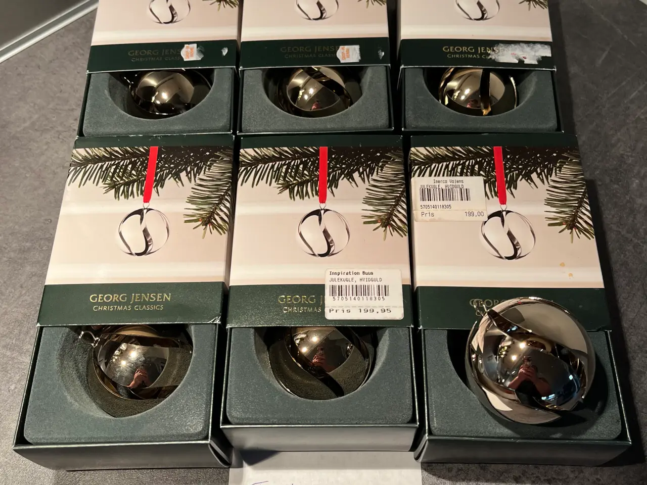 Billede 1 - Georg Jensen julekugler hvidguld