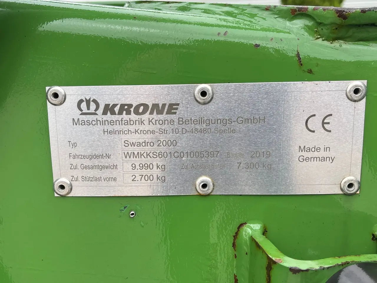 Billede 5 - KRONE Swadro 2000 10-19 meter