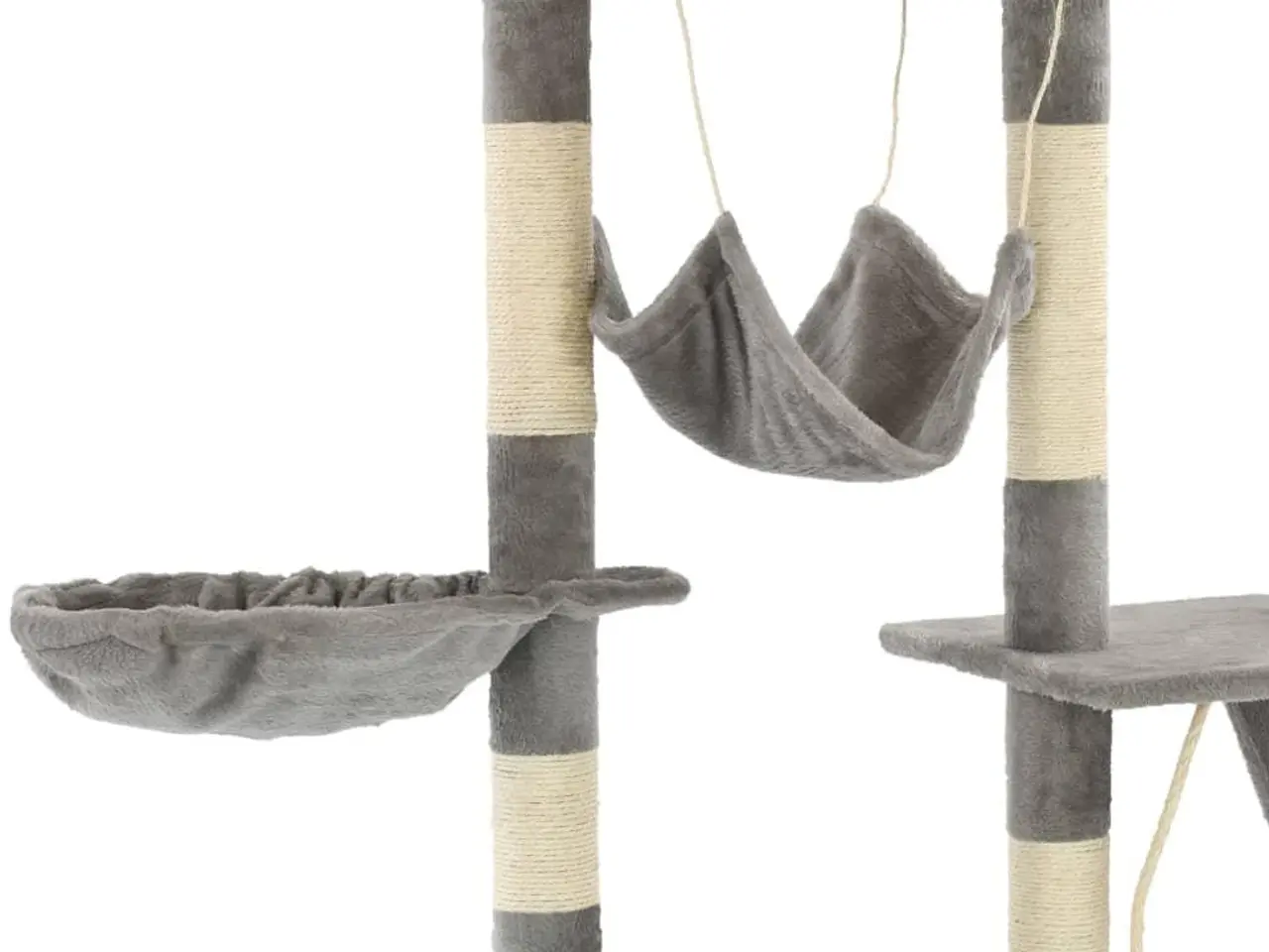 Billede 6 - Kradsetræ til katte med sisal-kradsestolper 230-250 cm - grå
