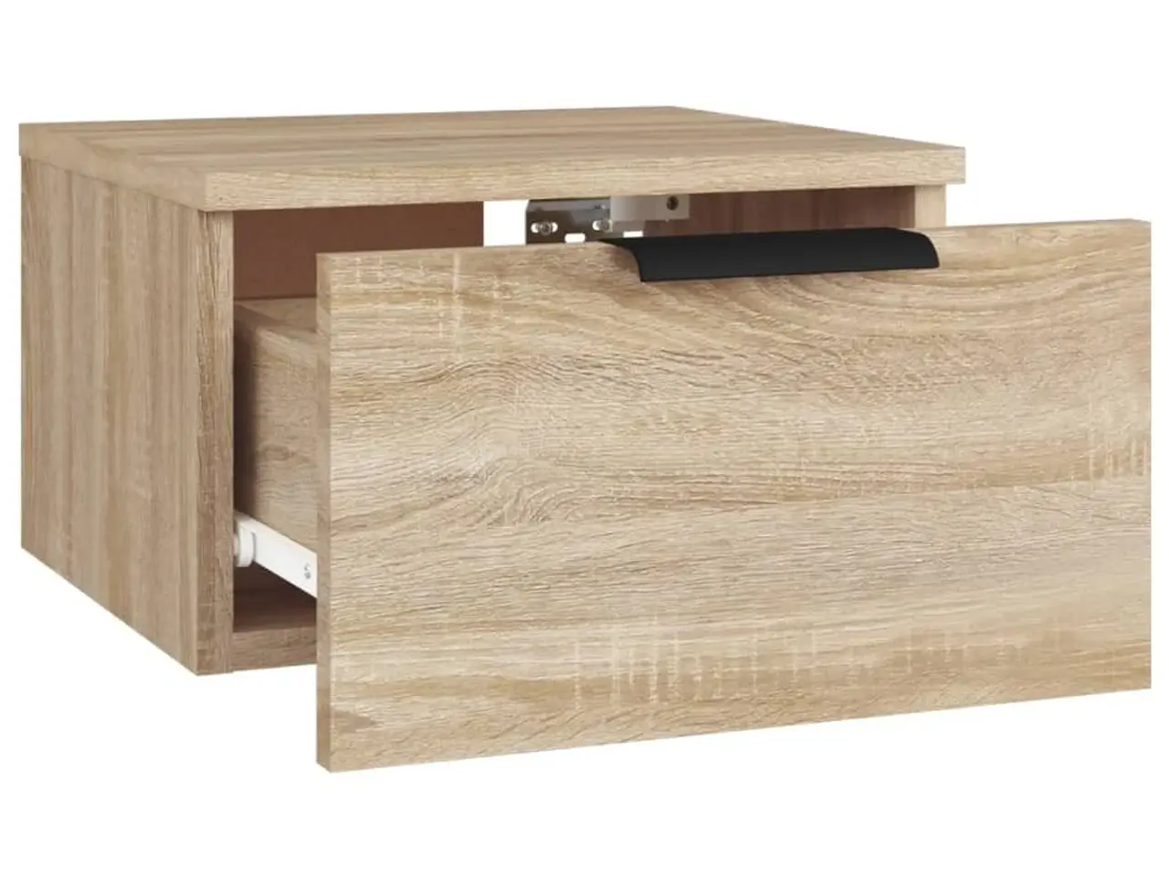 Billede 5 - Væghængt sengebord 34x30x20 cm sonoma-eg