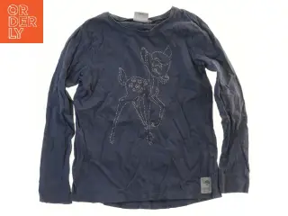 Langærmet bluse med Bambi motiv fra Wheat (str. 122)