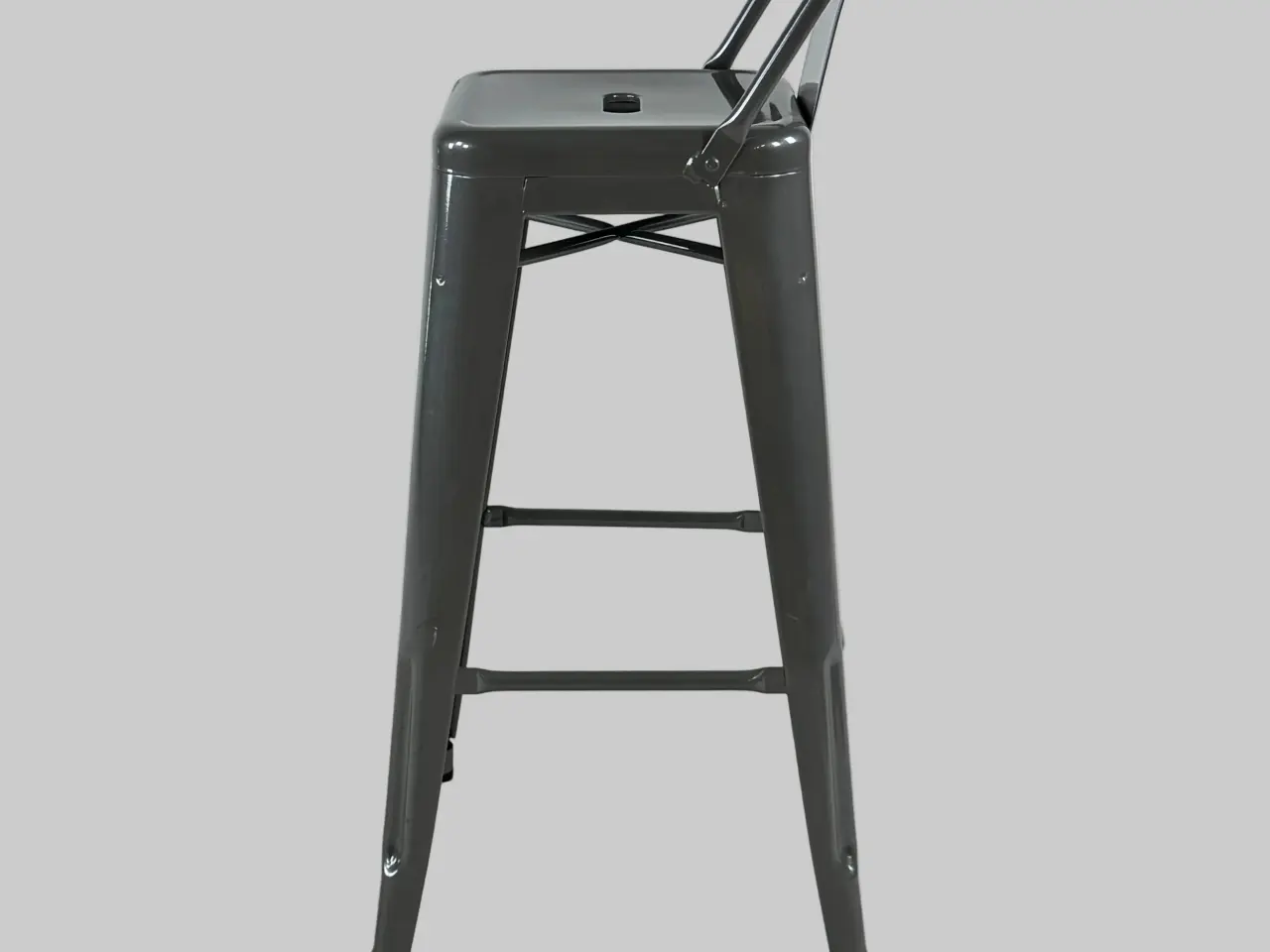 Billede 4 - Tolix HPD75 Barstol – Grå SH 75 cm