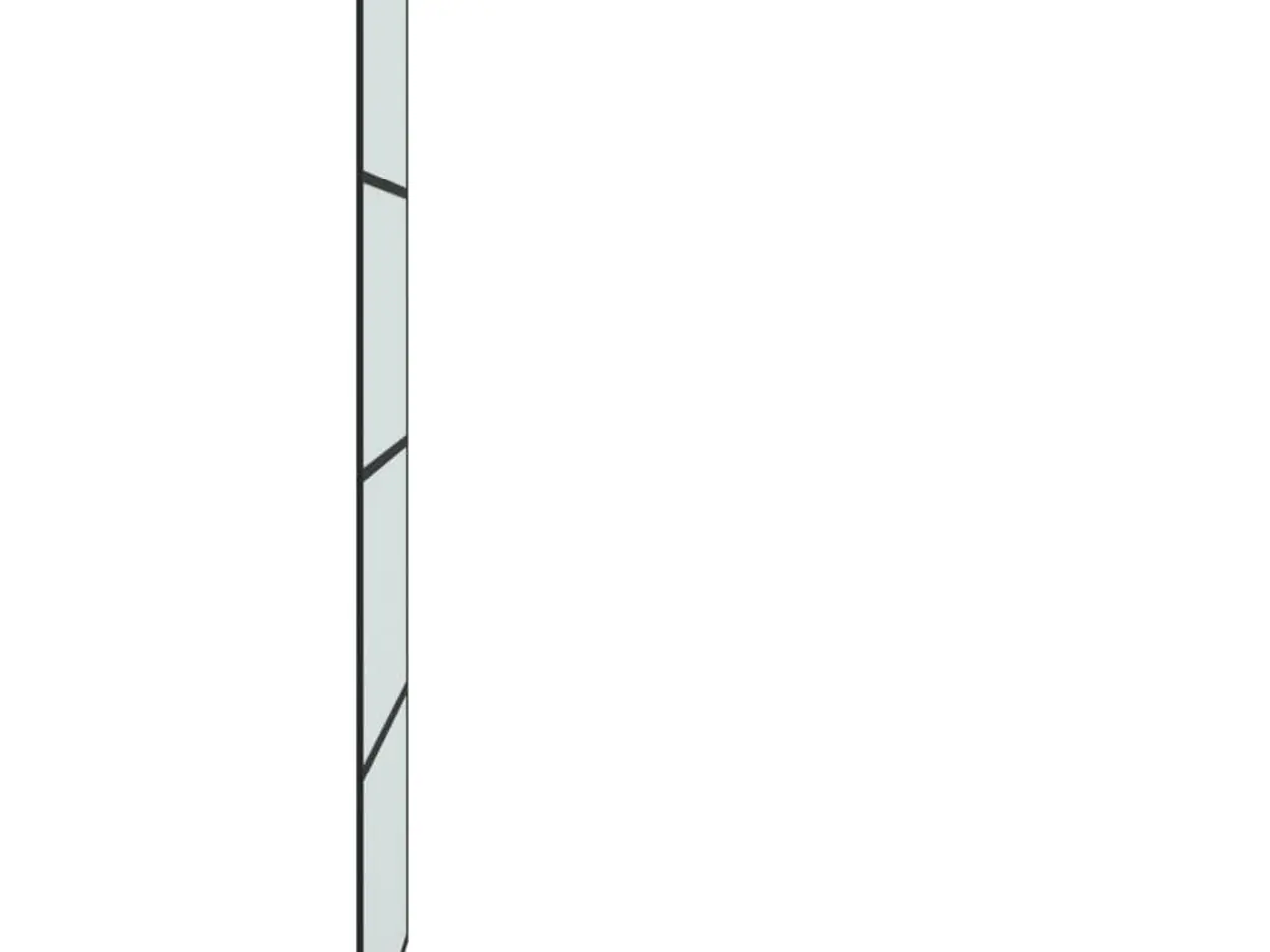 Billede 4 - Brusevæg 100×195 cm i matteret sikkerhedsglas - sort ramme