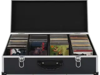 CD-kasse til 80 CD'er aluminium ABS sort