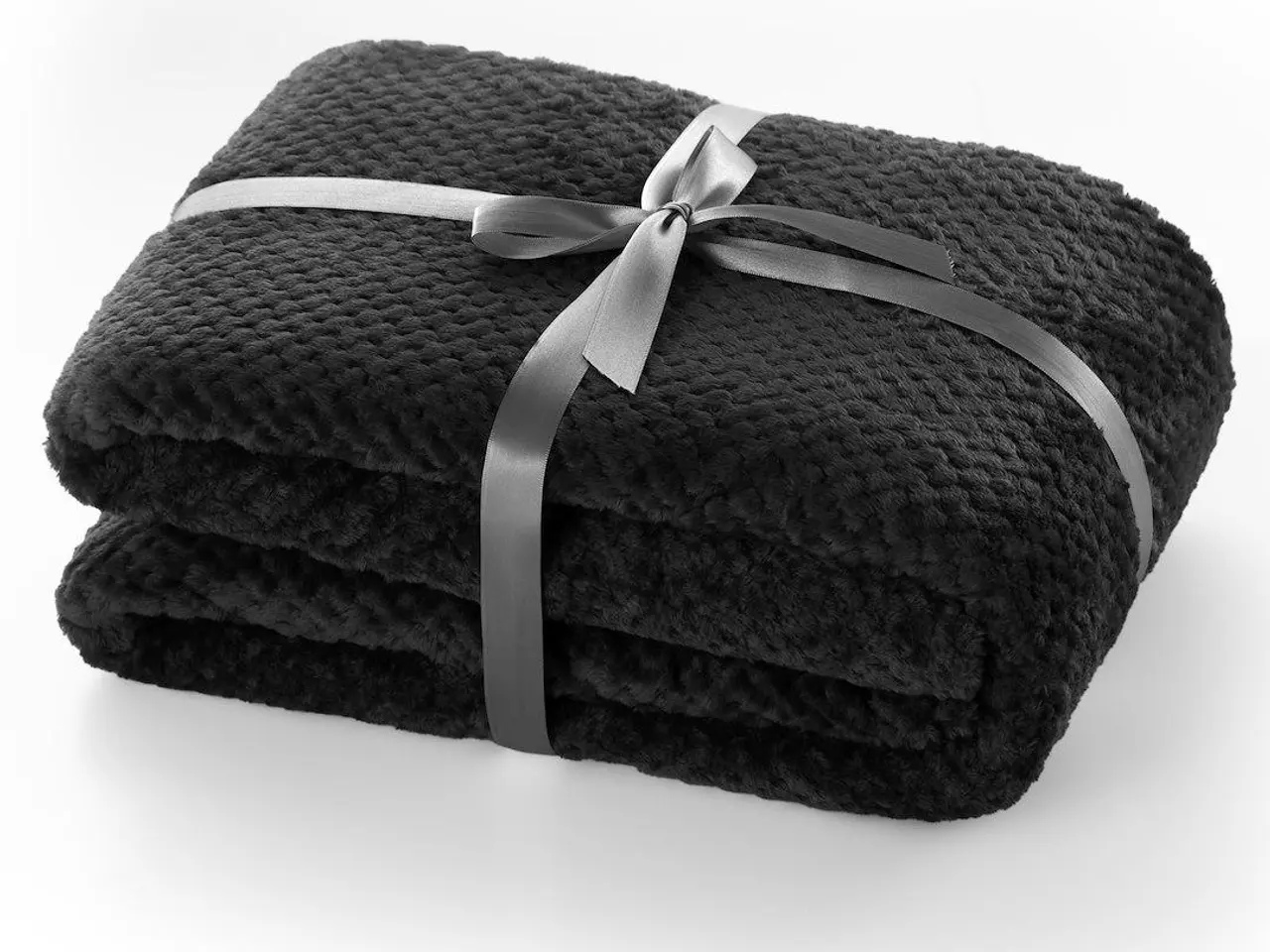 Billede 2 - DecoKing HENRY plaid - sort jacquard, moderne 220×240 cm