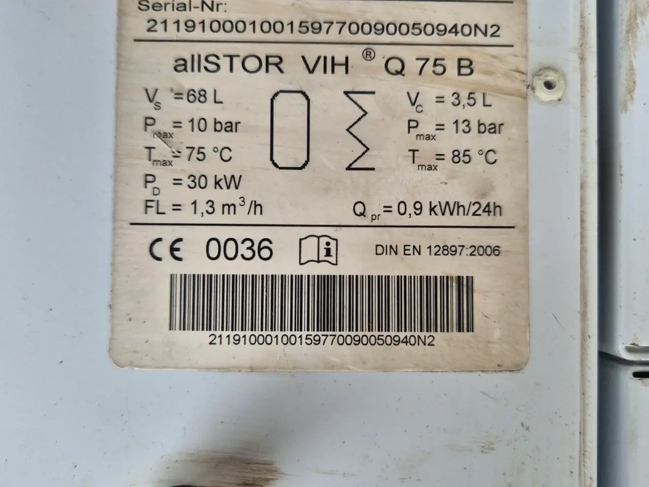 Billede 4 - Vaillant gasfyr vc dk 156/5 med varmtvandsbeholde