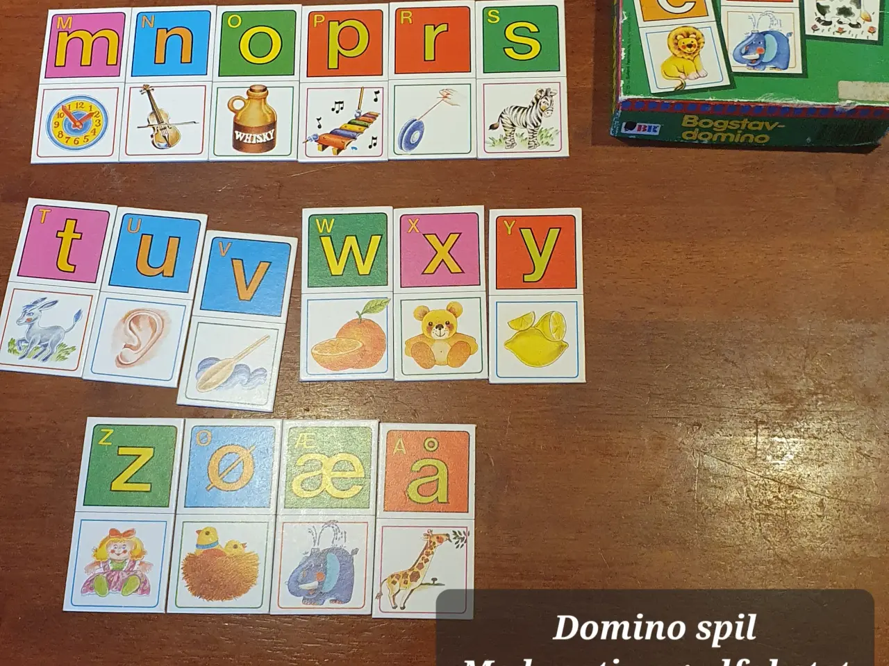 Billede 3 - Ældre Domino m. Alfabetet