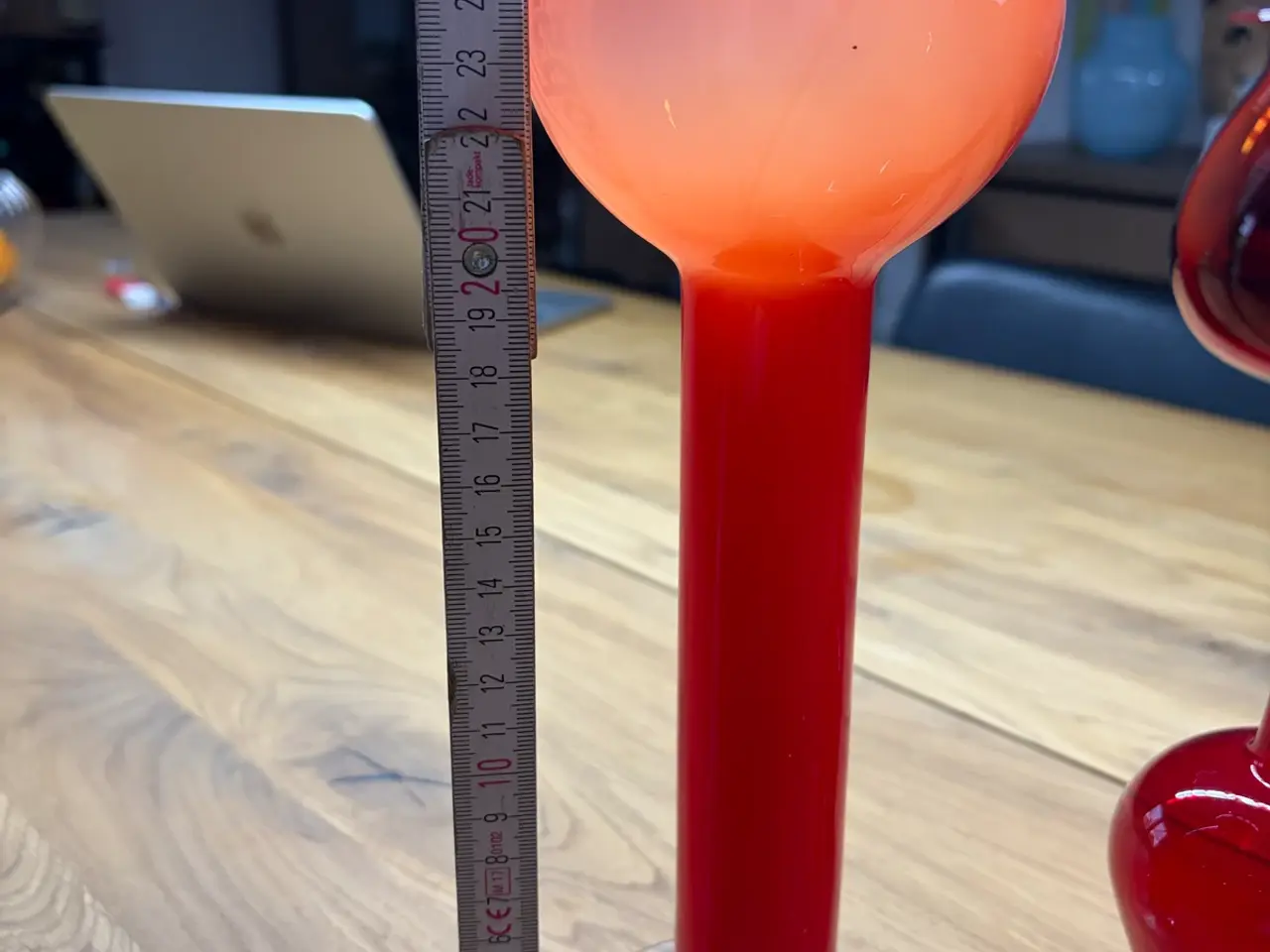 Billede 2 - Rødt vintage glas – 4 smukke dekorationsstykker
