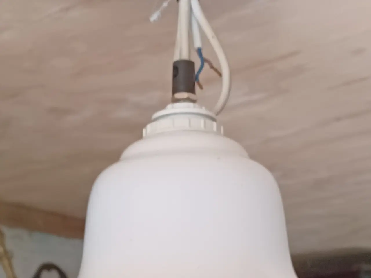 Billede 2 - Vintage pendel, opalglas.