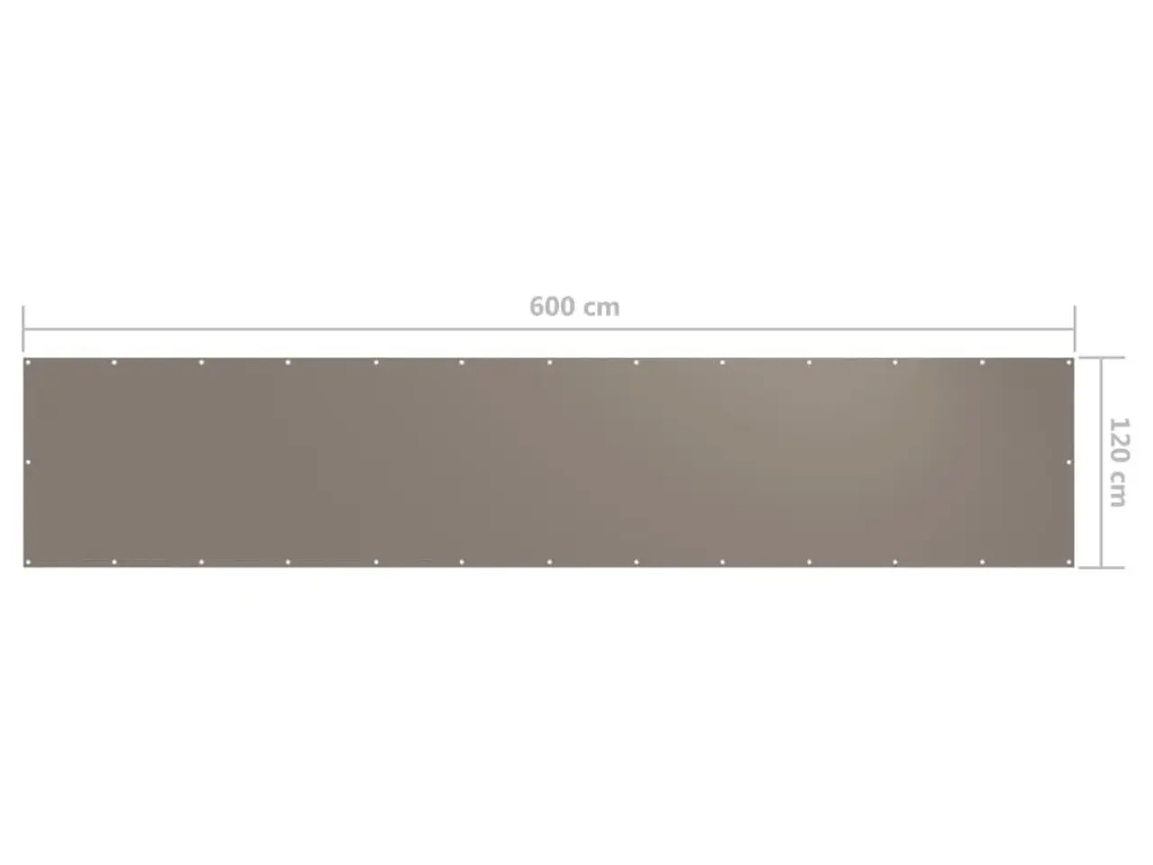 Billede 5 - Altanafskærmning 120x600 cm oxfordstof gråbrun