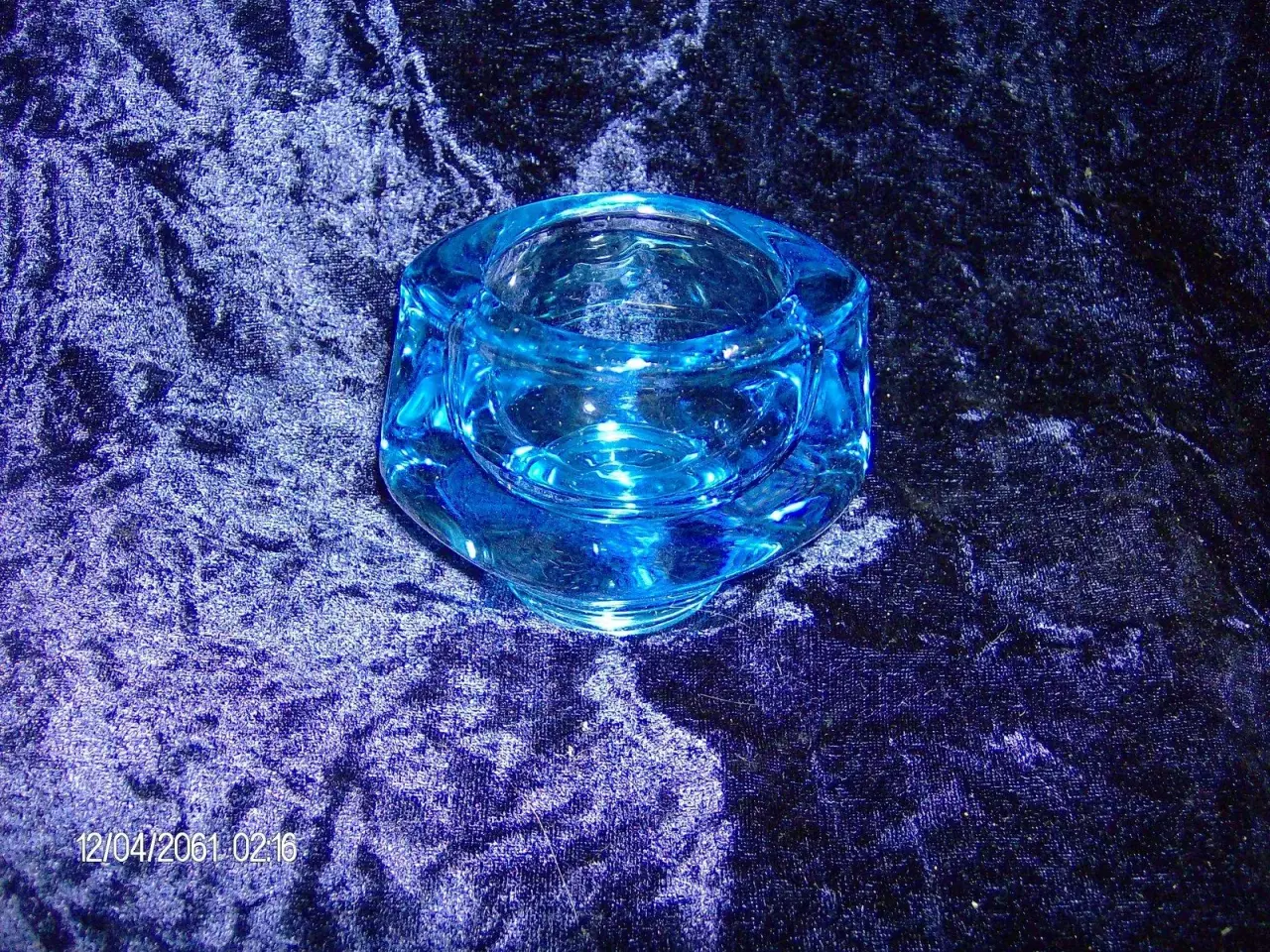 Billede 6 - Blå glas vase 