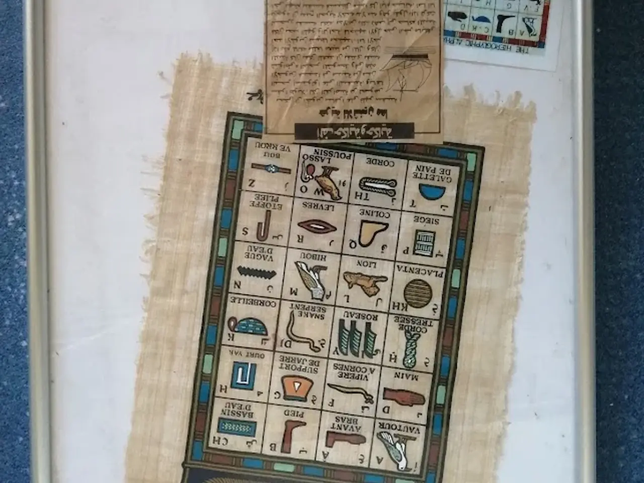 Billede 1 - Flot Egyptisk Hieroglyf alfabet i billede form