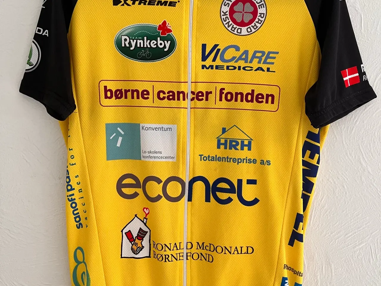 Billede 1 - Gul Team Rynkeby cykeltrøje / cykelbluse i str. M.