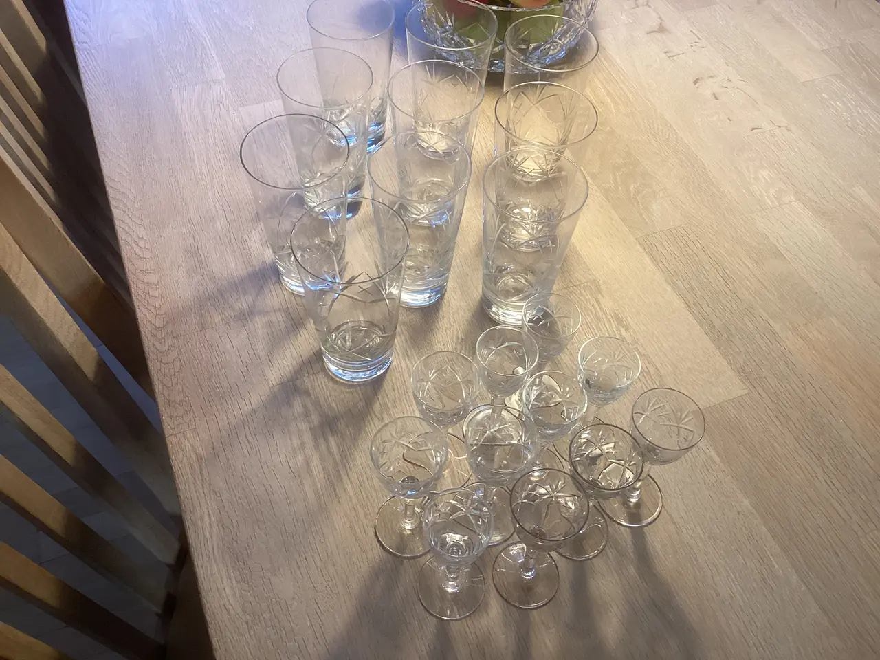Billede 2 - Facetslebne øl og snapseglas meget gamle