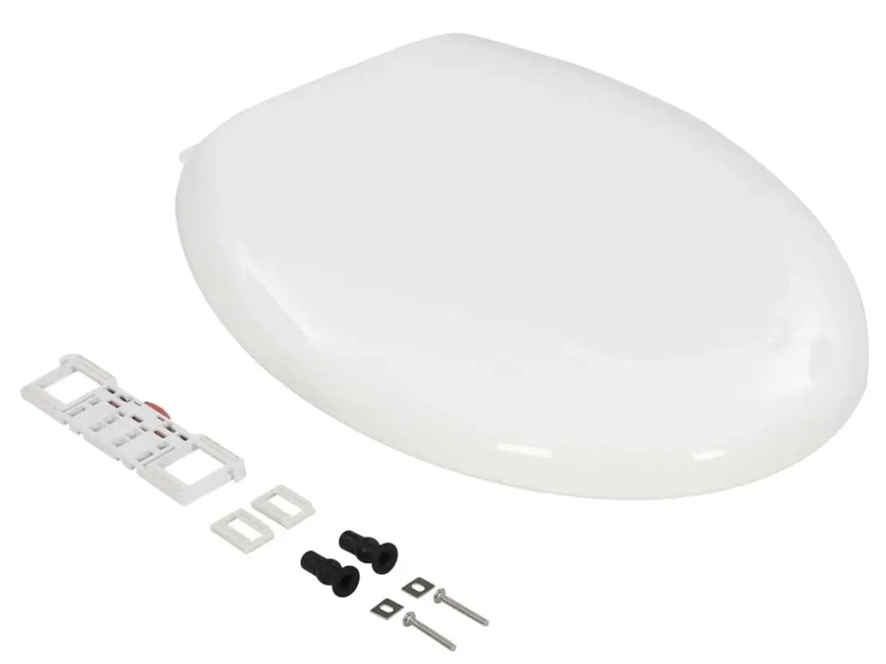 Billede 3 - Toiletsæde med soft-close og quick release - hvid, 45,5 × 37,5 cm