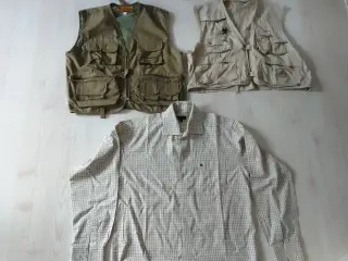 Lystfiskertøj 2 veste + 1 skjorte