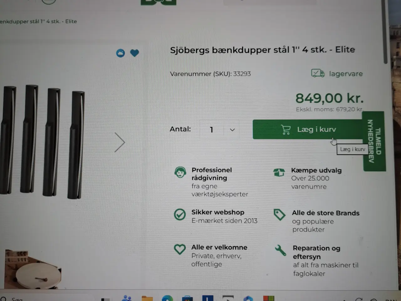 Billede 1 - Høvlbænk  dupper
