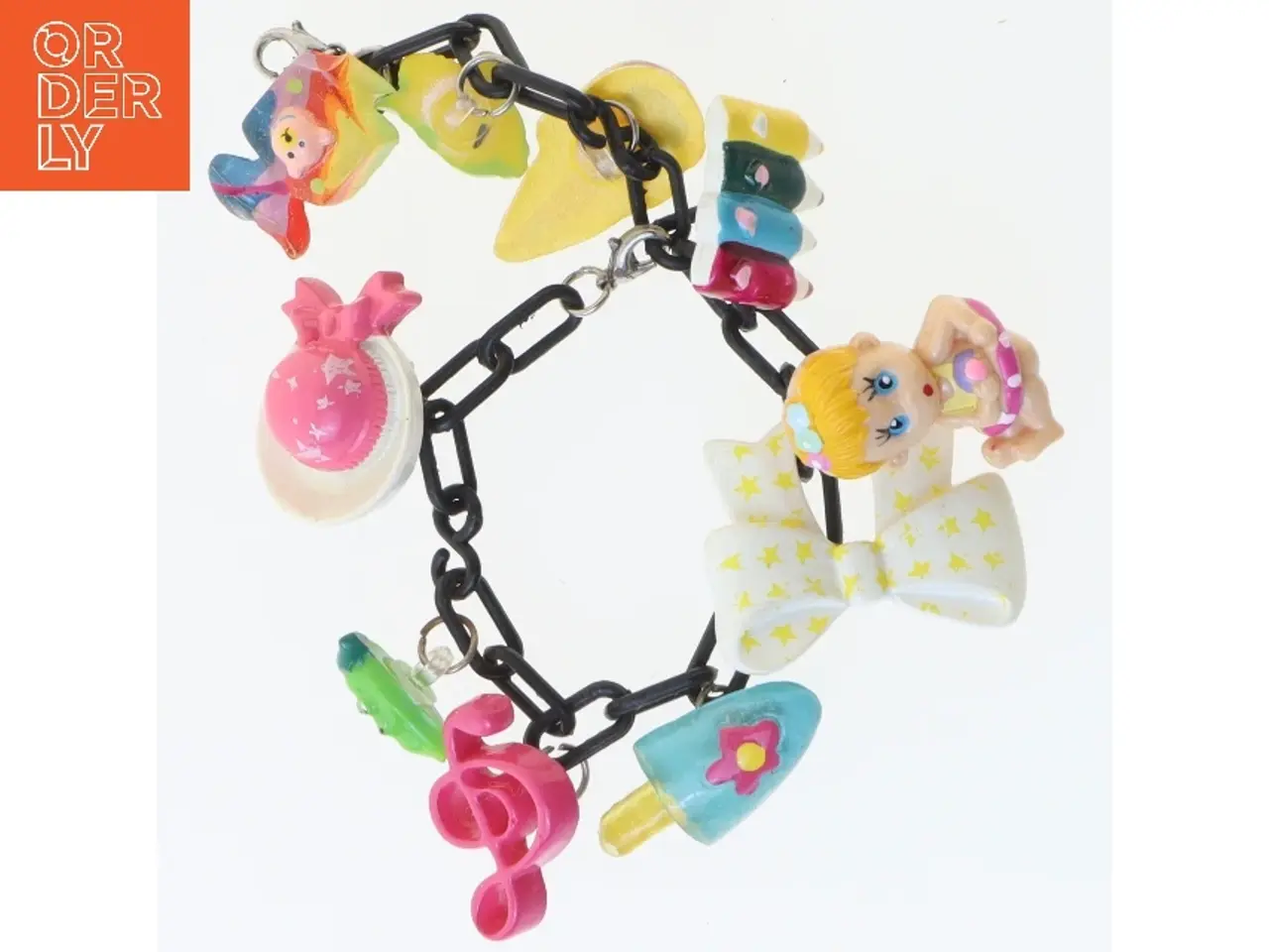 Billede 1 - Armbånd med charms (str. 25 cm)