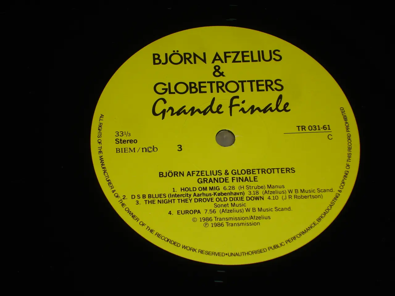 Billede 6 - Björn Afzelius & Globetrotters – Grande Finale