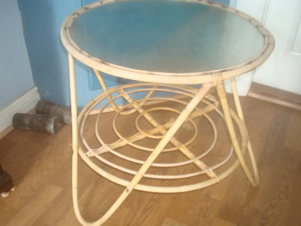 Billede 1 - BAMBUSSOFABORD retro, RET STORT, flot stand