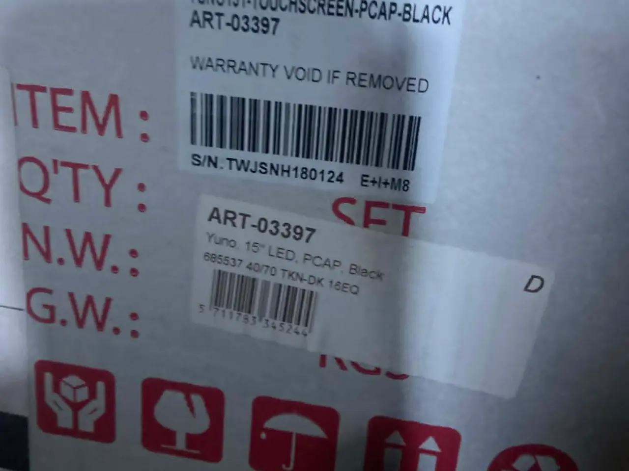 Billede 4 - Aures Yuno touchscreen skærm 15" sort