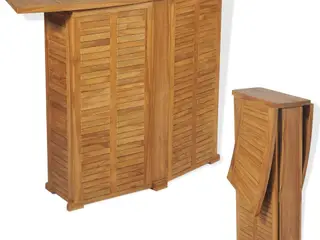 Foldbart barbord 155x53x105 cm massivt teaktræ