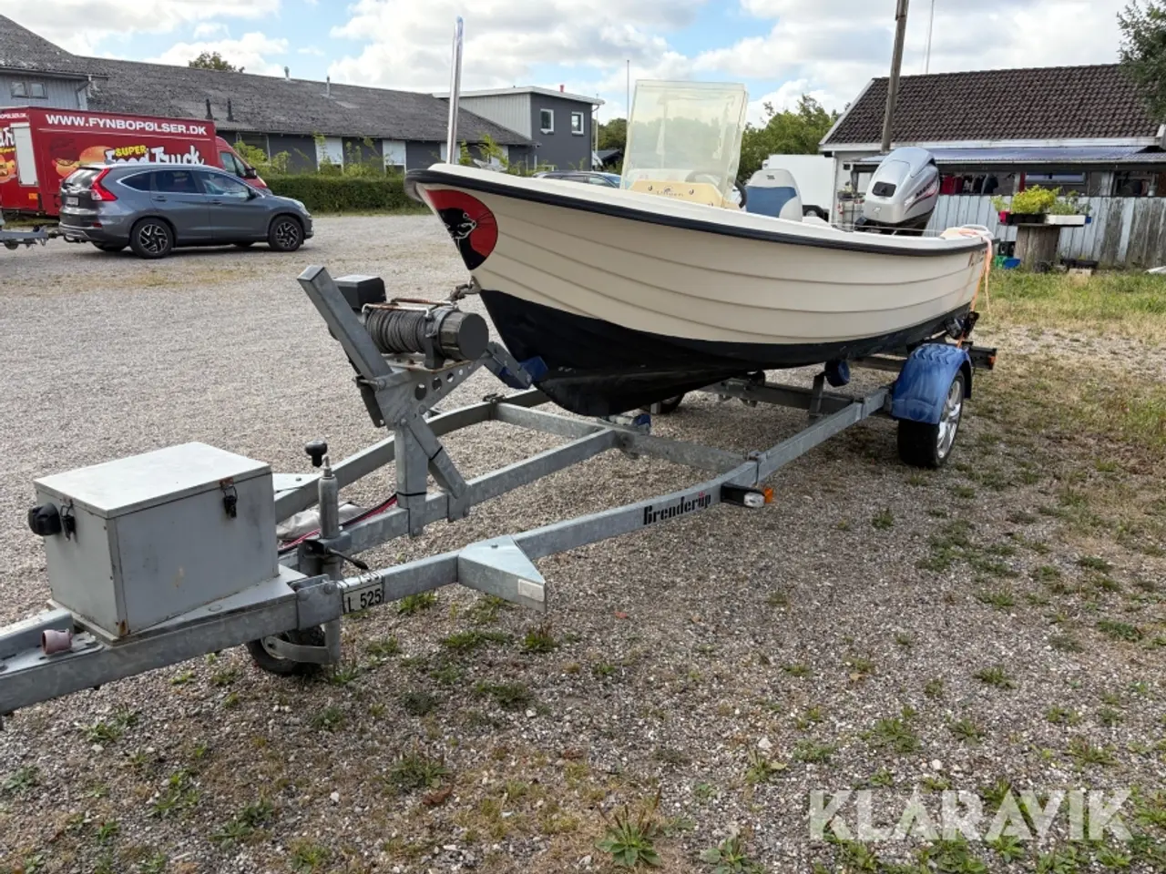 Billede 1 - Båd påhængsmotor Uttern 4700 med trailer