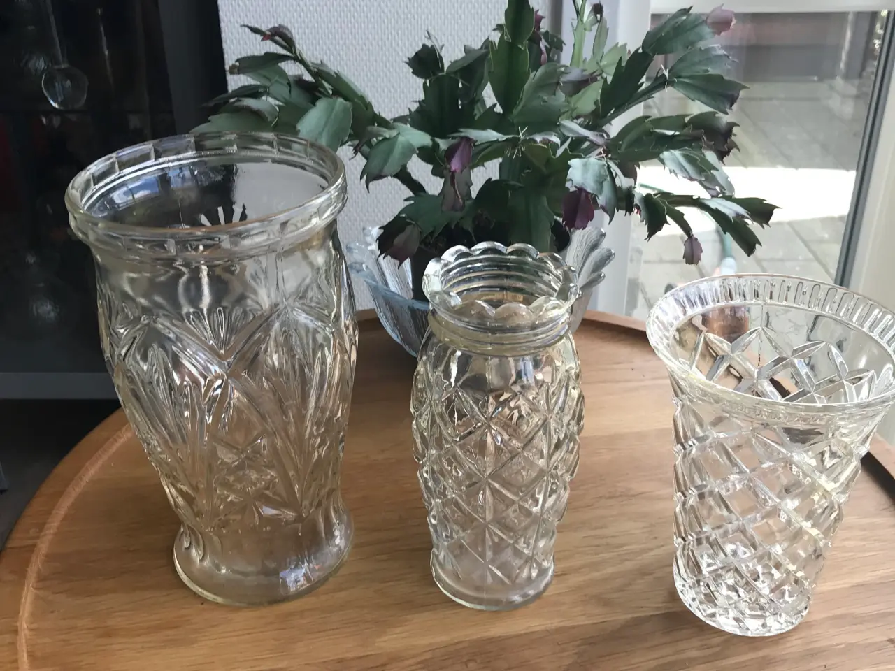 Billede 2 - Gamle Holmegaard vaser i presset glas