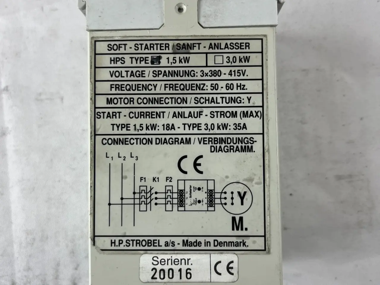 Billede 5 - H.P. Strobel Soft Starter 1.5kW 3x380–415V 3‑Phase