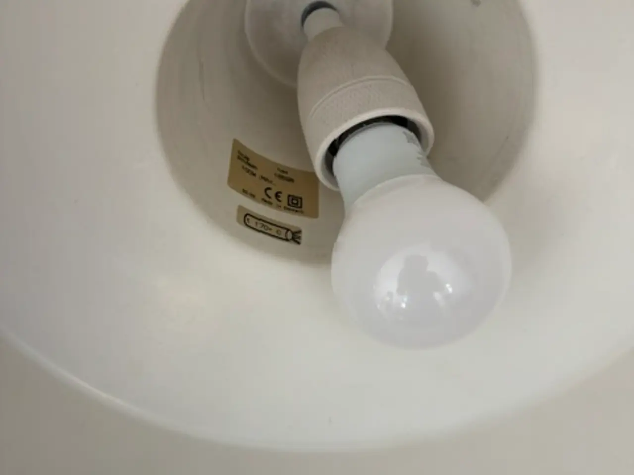 Billede 6 - Louis Poulsen værkstedspendel lampe nymalet i gul