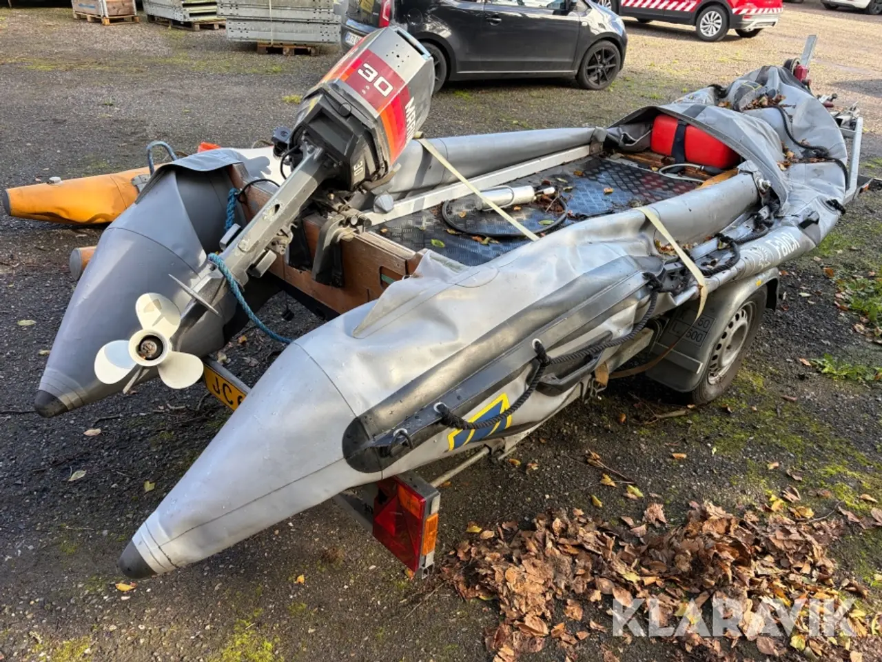 Billede 3 - Gummibåd, trailer og motor Zodiac, Variant, Mariner