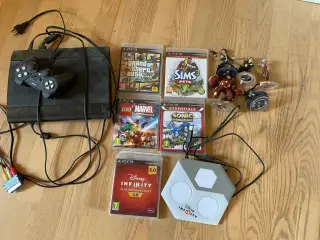 PS 3 + tilbehør