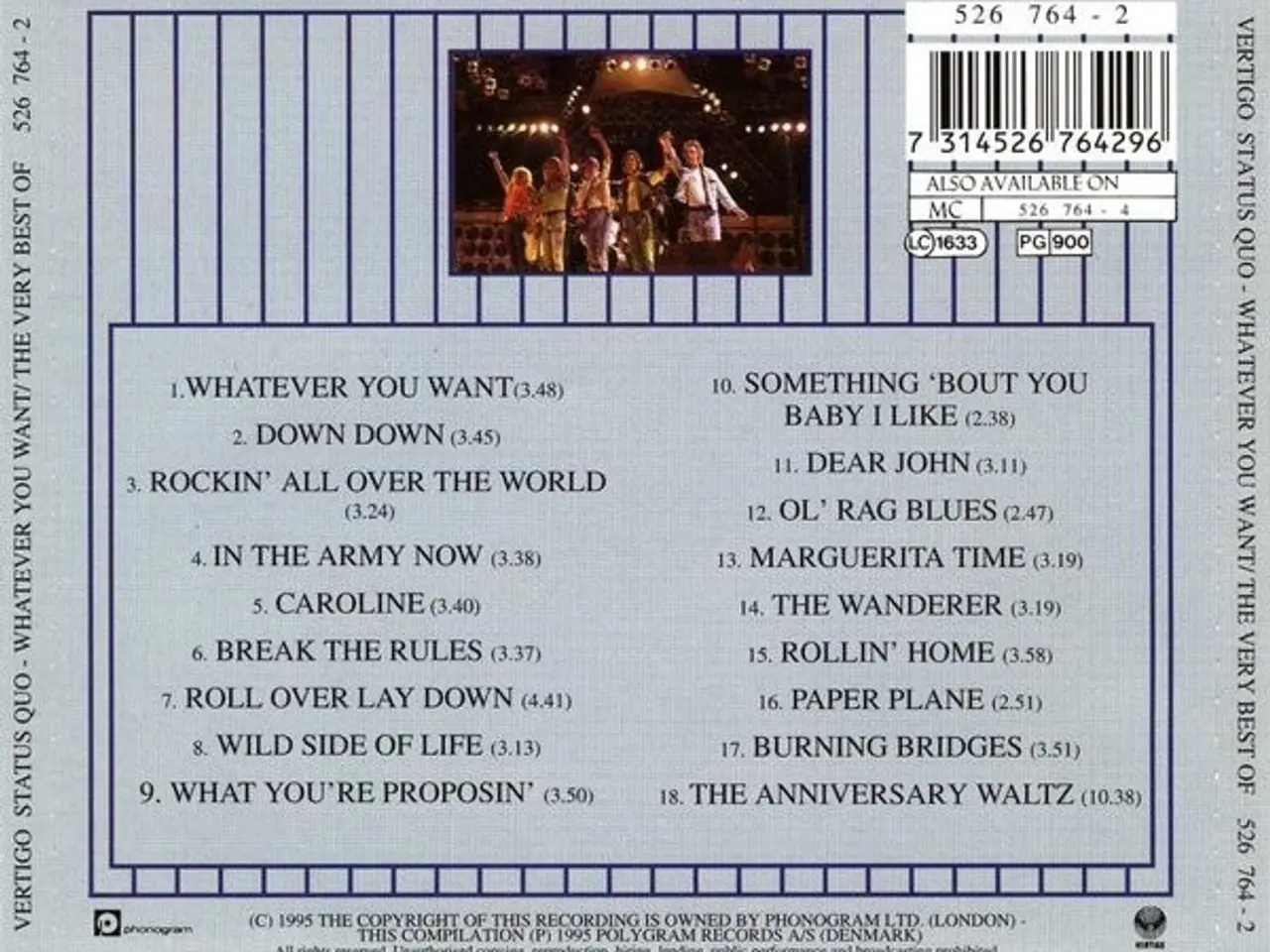 Billede 2 - Status Quo – Whatever You Want – CD