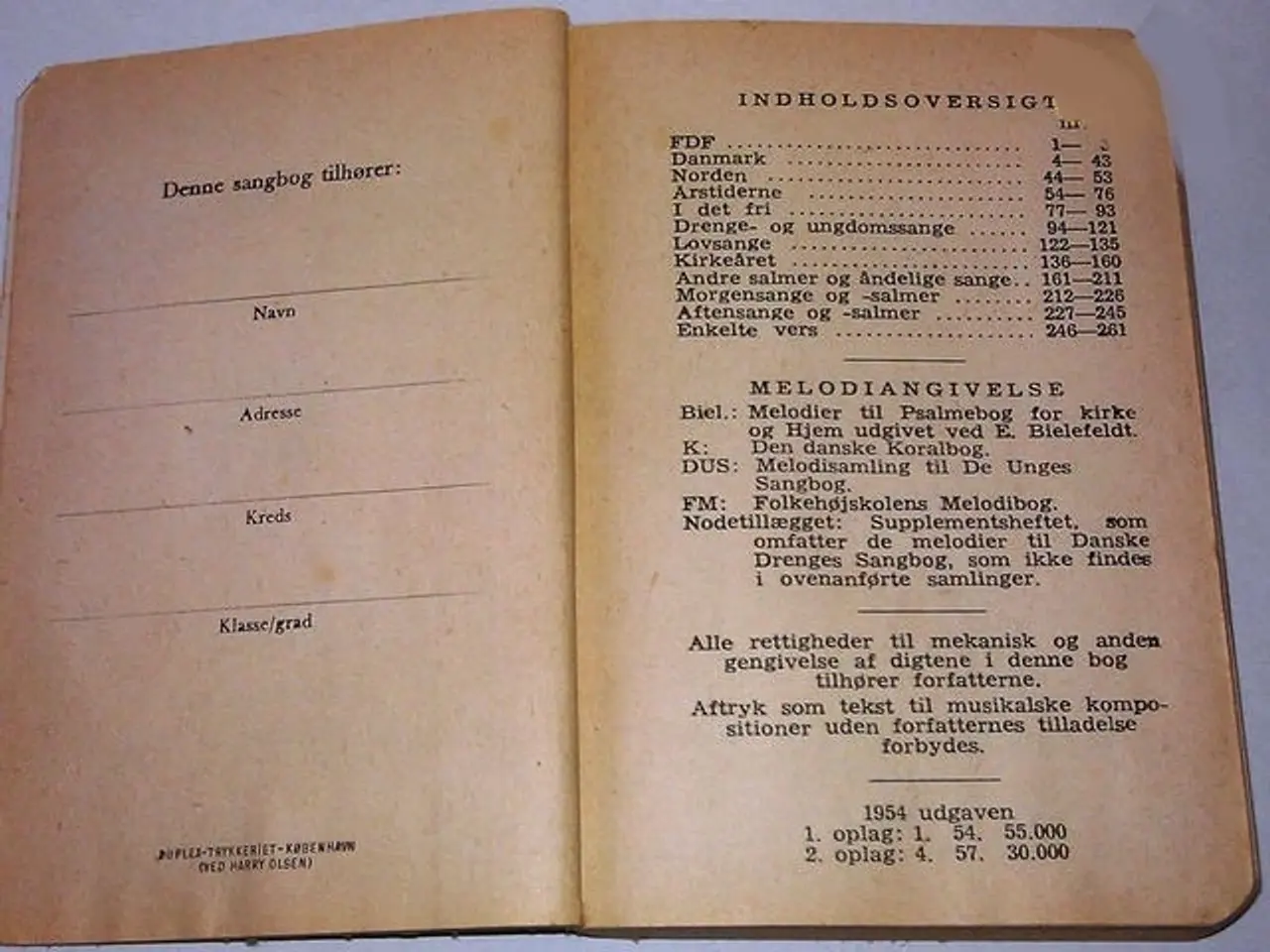 Billede 4 - FDF sangbog 1957