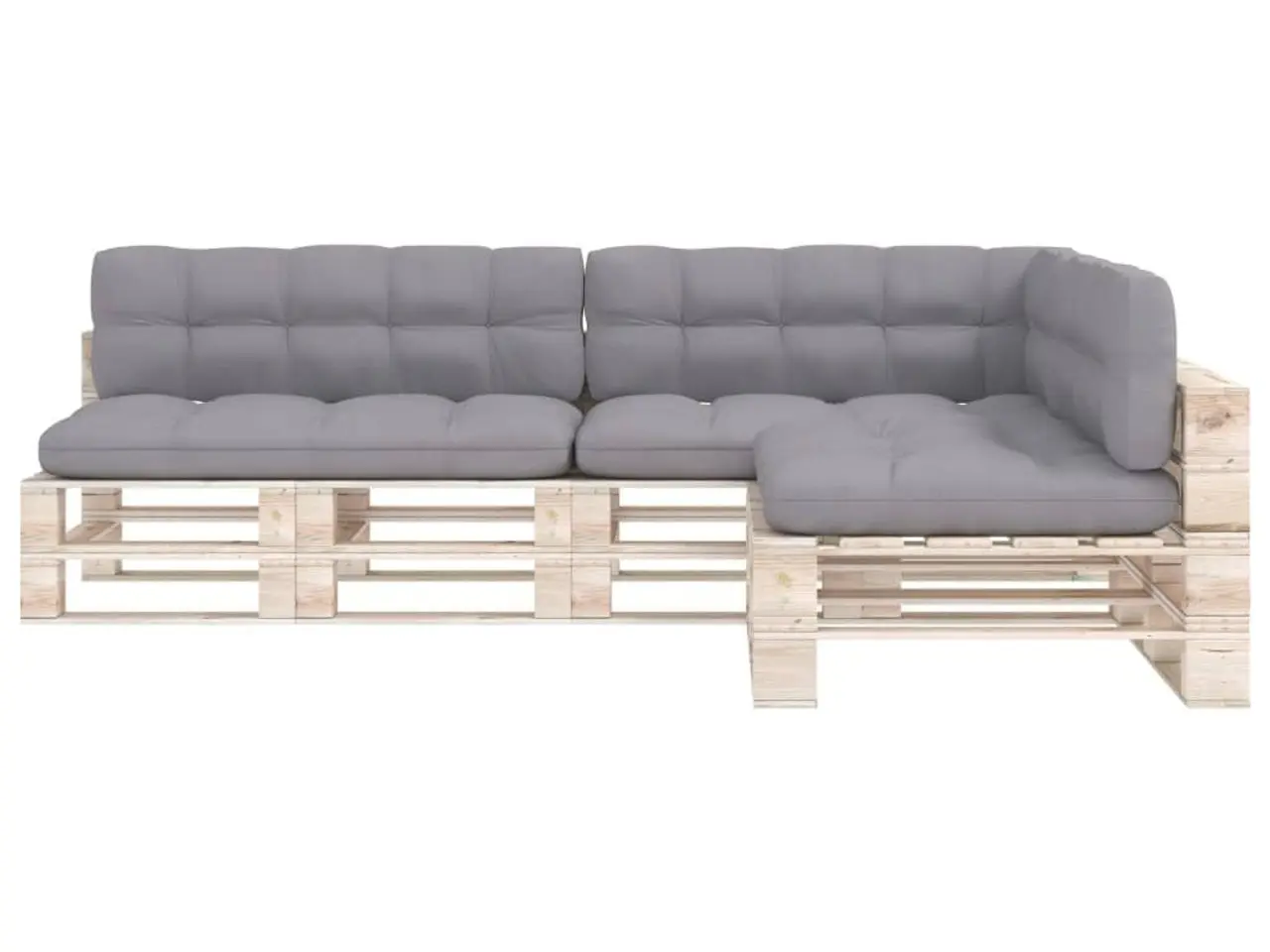 Billede 3 - Hynder til pallesofa 7 stk. grå med ryg- og sædehynder