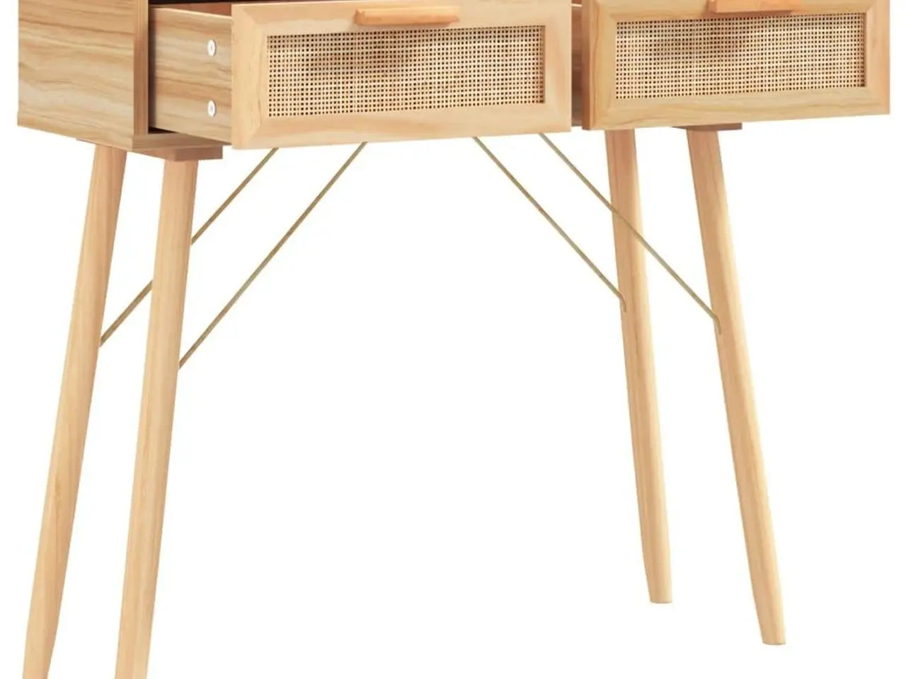 Billede 3 - Konsolbord med 2 skuffer 80 x 30 x 75 cm - brun