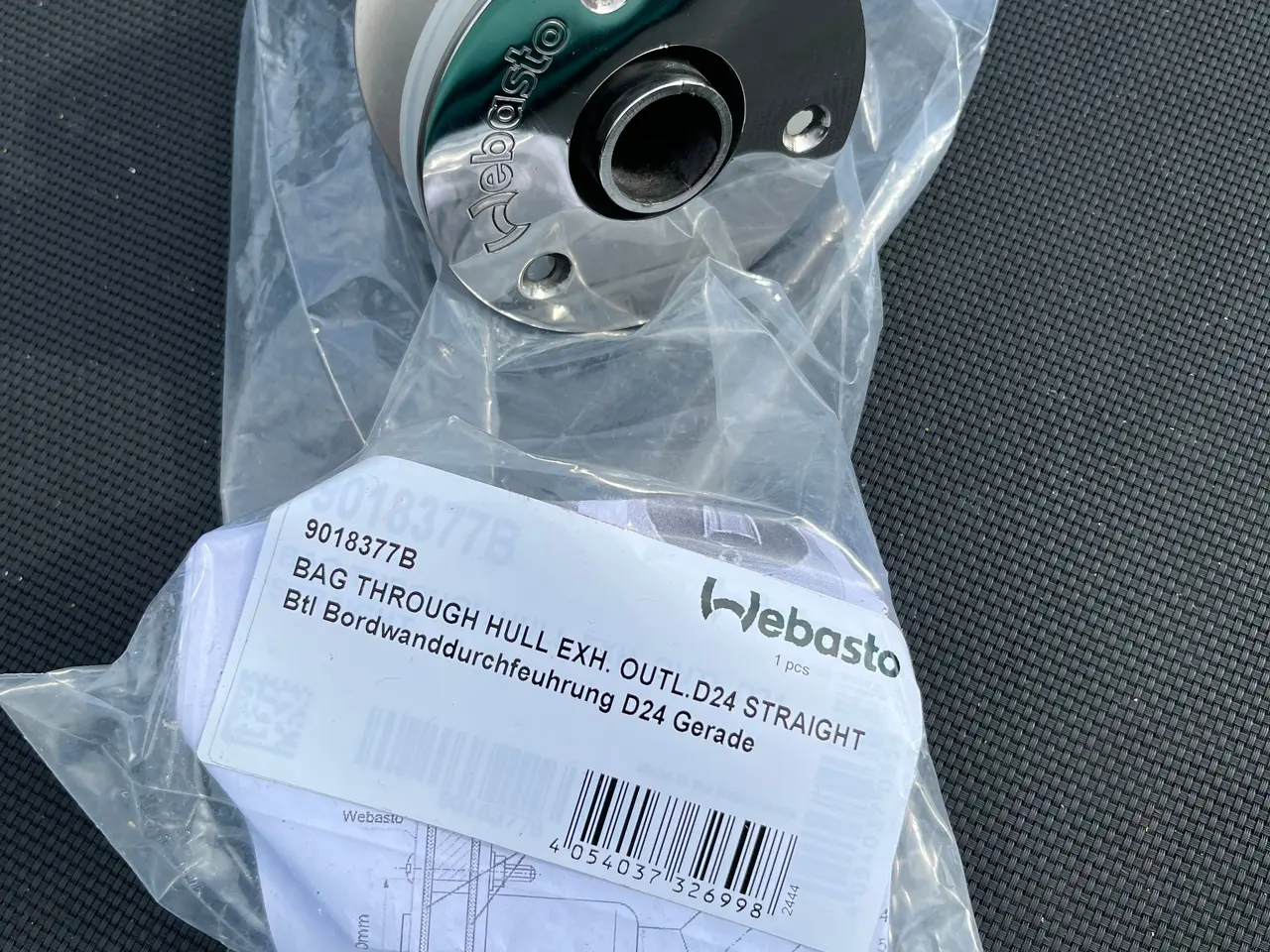 Billede 2 - Skroggennemføring til dieselfyr webasto
