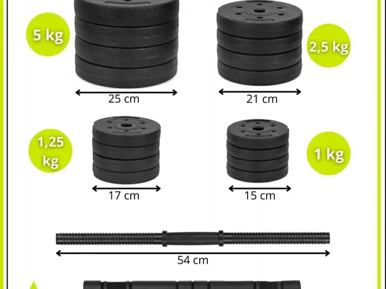 Billede 4 - Håndvægte 2x20kg – Premium Bituminøs Kvalitet