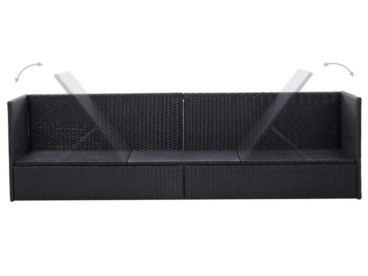 Billede 4 - Haveseng med hynde og puder polyrattan sort