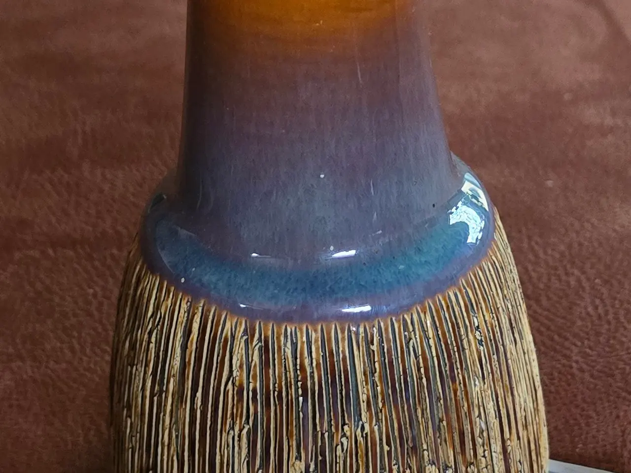 Billede 2 - Smuk vintage Søholm bordlampe – Manilla / Græs ser