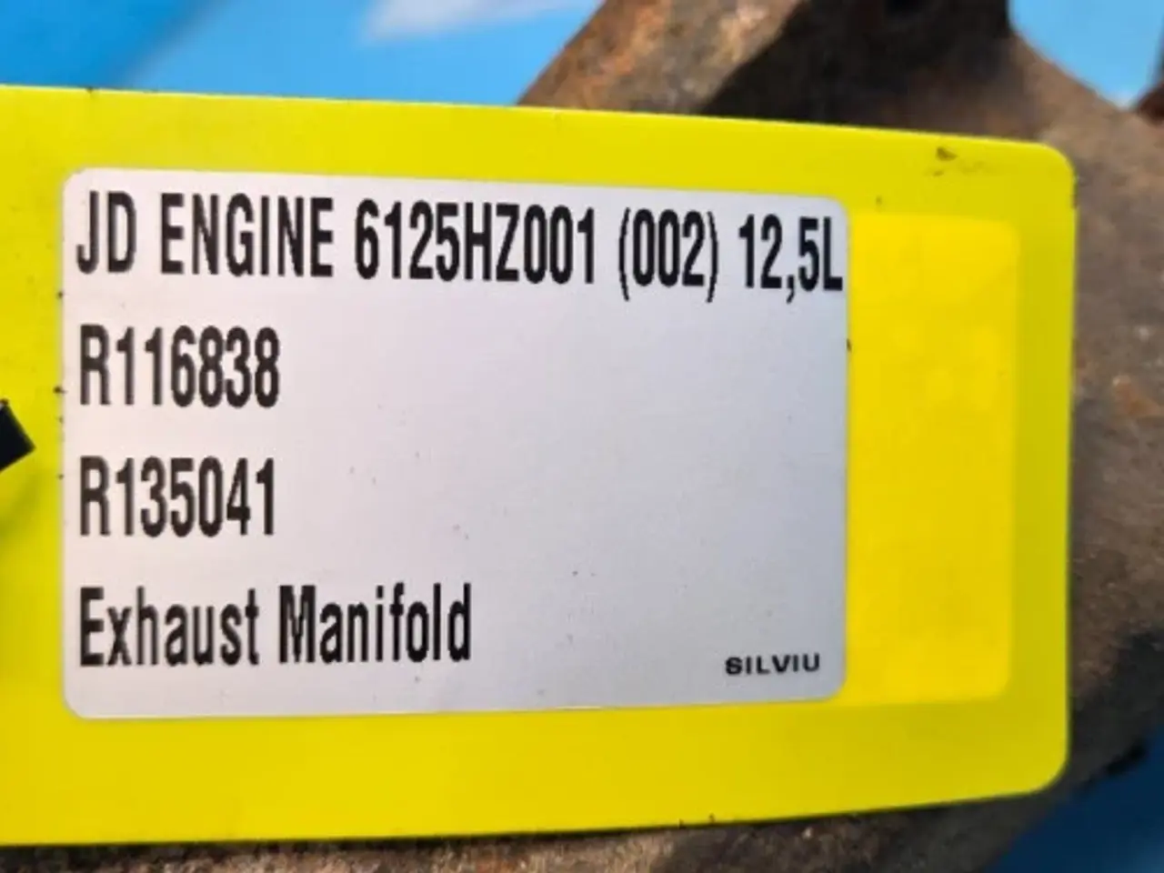 Billede 16 - John Deere 6125HZ001 Udstødningsmanifold R116838
