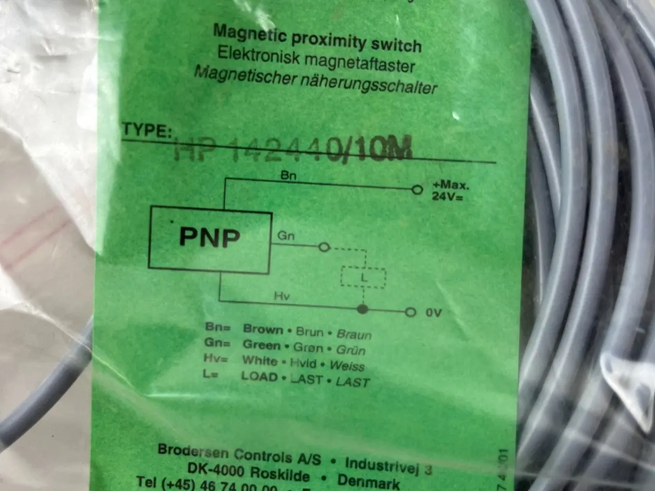 Billede 4 - Brodersen HP142440/10M Magnetic Proximity kontakt