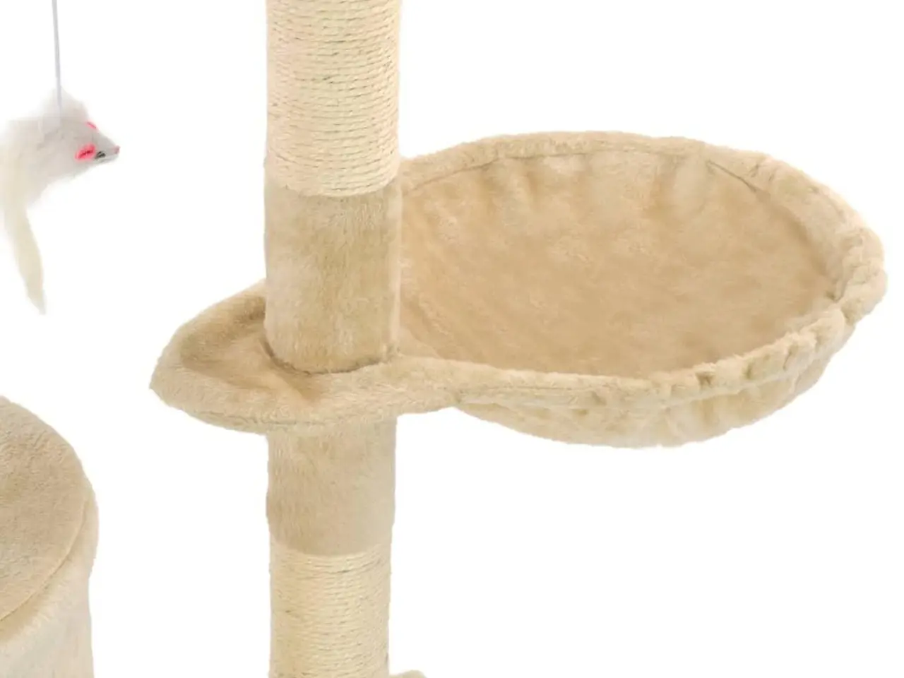 Billede 7 - Kradsetræ til katte med sisal-kradsestolper 138 cm - beige