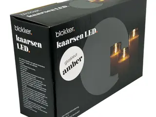 3 stk. blokker led Lys m. fjernbetjening 3 pak amber(ubrugt)