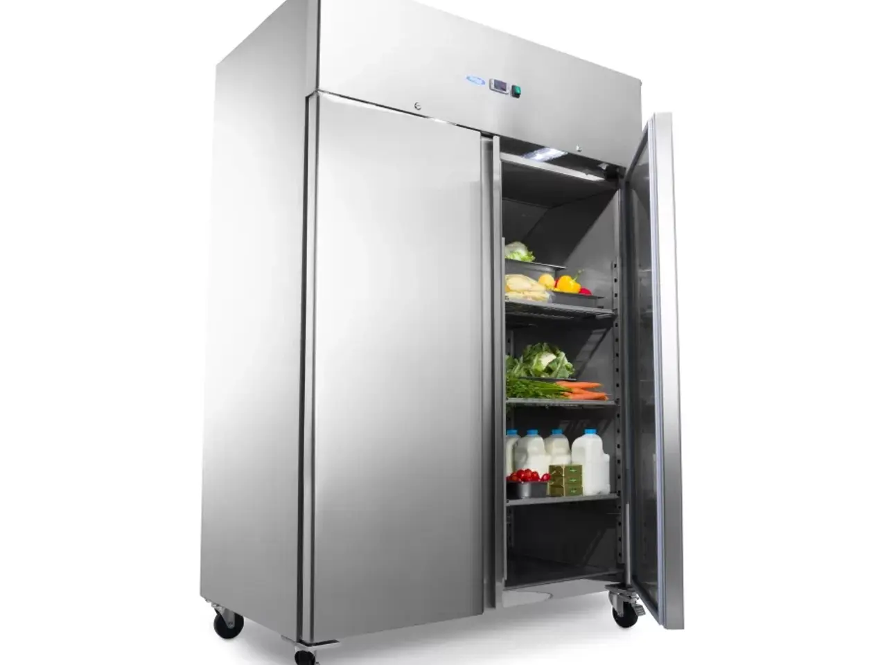 Billede 3 - Dobbelt Industrikøleskab 1200 L – rustfrit stål