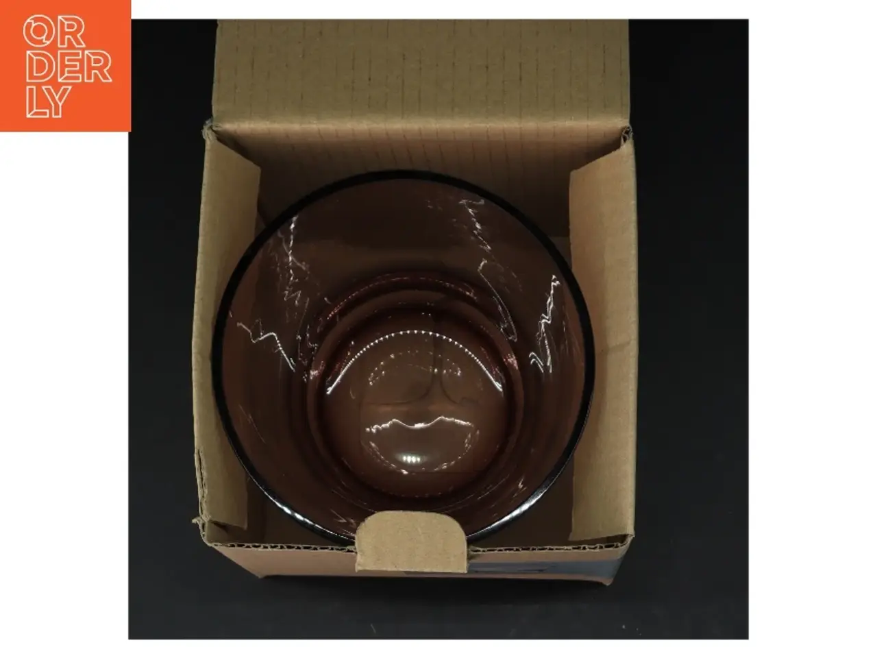 Billede 3 - Rodabrun glas vase fra Aytm (str. Ø. 14 cm)