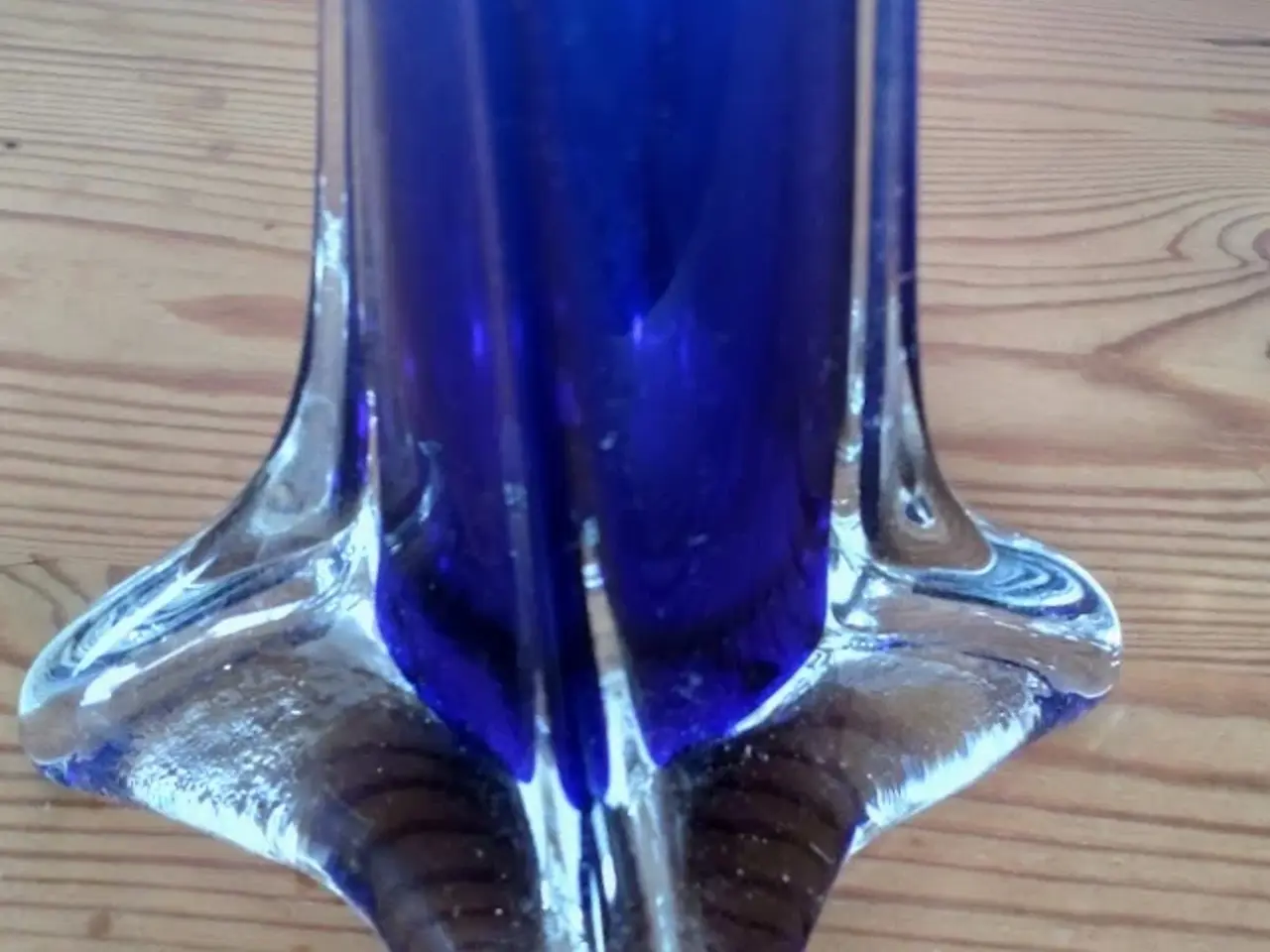Billede 4 - Vase, blå glas, 60 cm høj, MURANO
