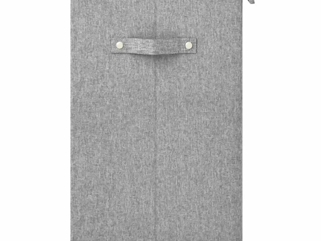 Billede 4 - Foldbar vasketøjskurv i kunstigt linned - 51 × 34,5 × 59 cm, grå, 2 rum