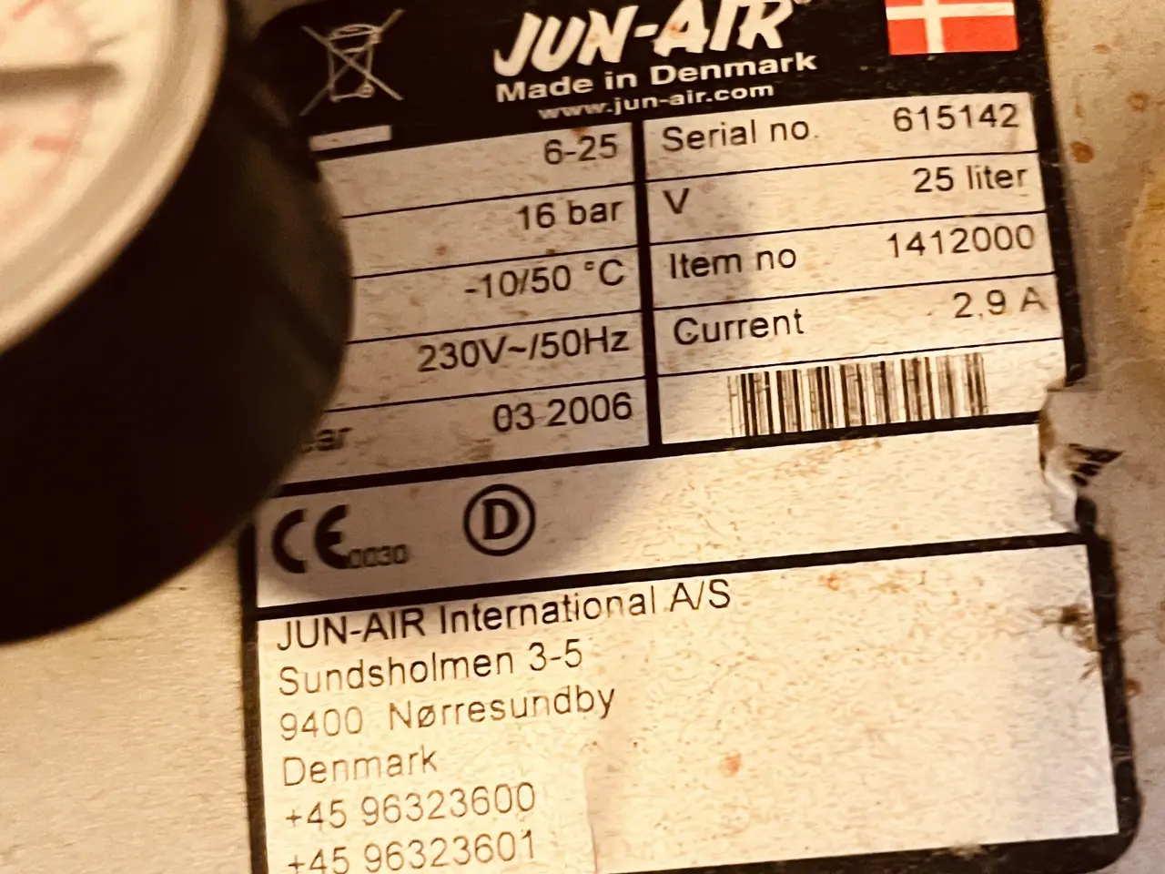 Billede 2 - Kompressor JUNAIR m. fejl. (se info)